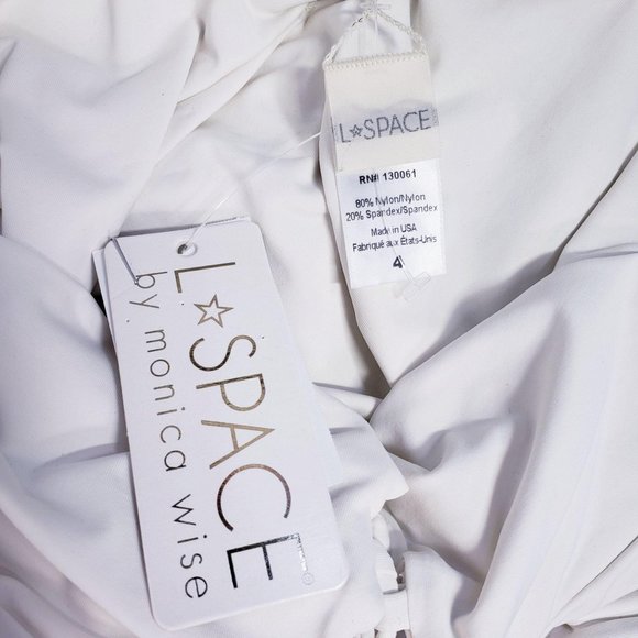 NWT L*Space Anja Off Shoulder Lace Up One Piece XS - Picture 6 of 14